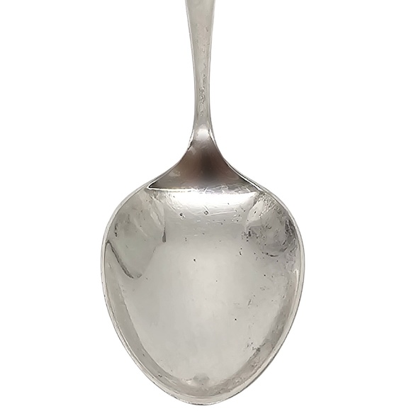 Set of 9 Vintage Georg Jensen Denmark Cypress Sterling Silver Spoons 7" #18629 - Picture 5 of 9